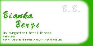 bianka berzi business card